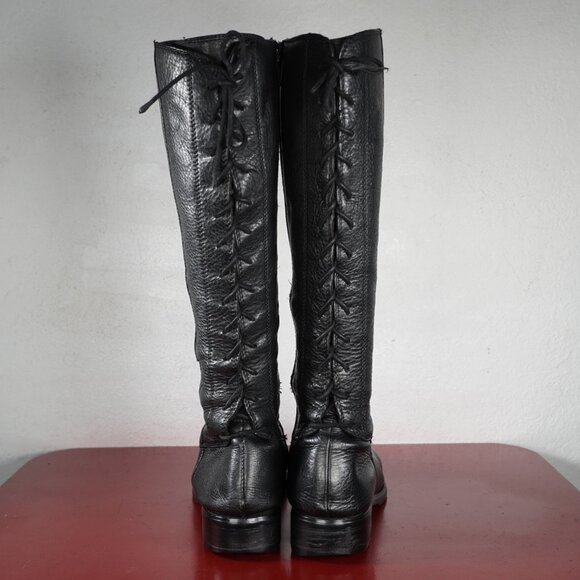 Women's Sofft Black Leather Knee High Low Heel Long Riding Fashion Boots 8.5 - Picture 6 of 9